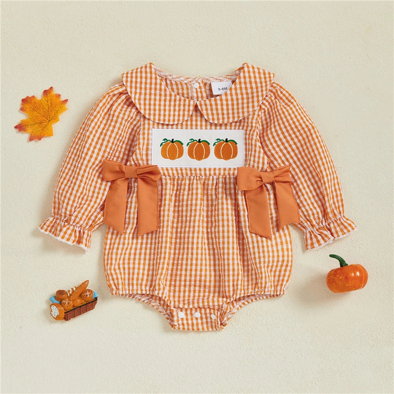 Sunday Essentials - Pumpkin Plaid Romper™