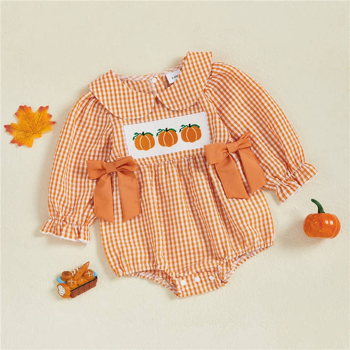 Sunday Essentials - Pumpkin Plaid Romper™