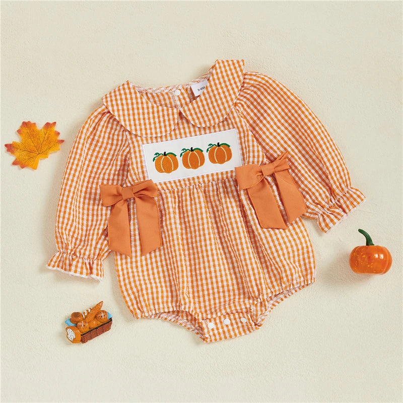 Sunday Essentials - Pumpkin Plaid Romper™