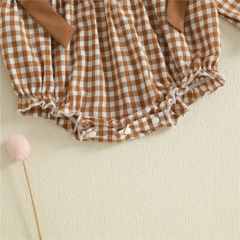 Sunday Essentials -Plaid Football Ruffle Romper™