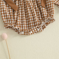 Sunday Essentials -Plaid Football Ruffle Romper™